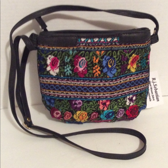 Woven tapestry crossbody bag - Picture 1 of 5